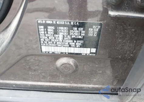 2021 Honda Hr-V Awd Ex-L from USA, damaged, VIN 3CZRU6H77MM724958